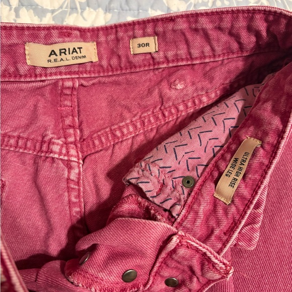 Ariat Wide-Leg Pink Jeans - Picture 2 of 2